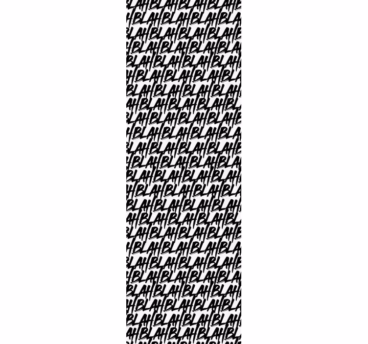 Papel tapiz letras patrón blahblach - TenVinilo
