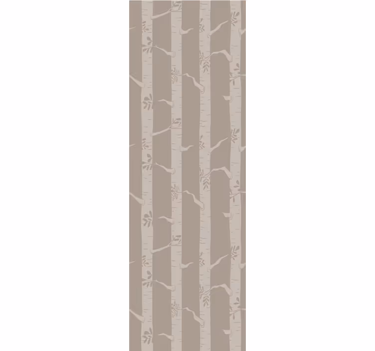 papel pintado troncos Patrón escandinavo de árboles delgados - TenVinilo