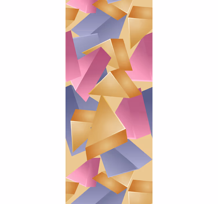 Papel tapiz geométrico disposición de formas abstractas - TenVinilo