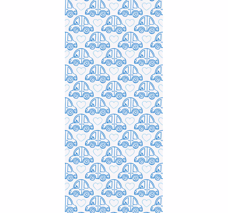 Papel tapiz infantil motivo de coches azules - TenVinilo