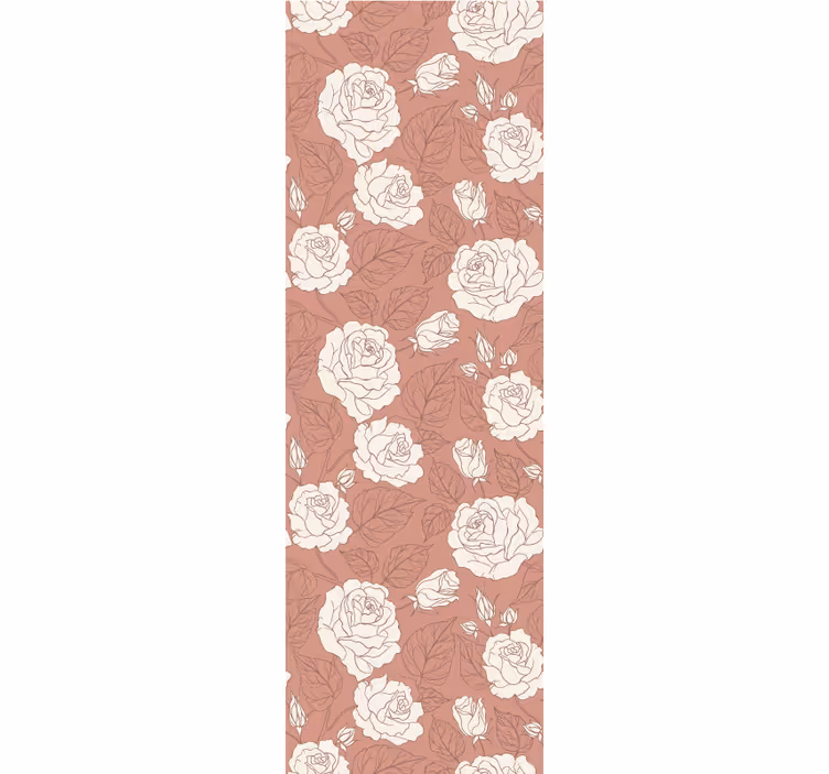 Papel tapiz flores patrón de pétalos de rosa - TenVinilo