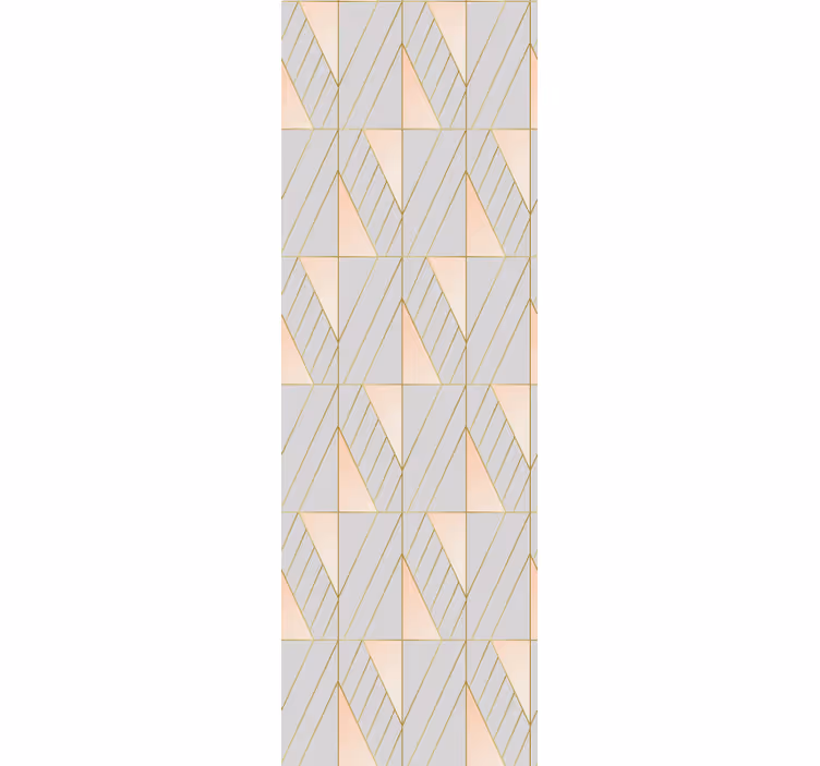 Papel pintado salón Patrón de estilo art deco rosa y gris - TenVinilo