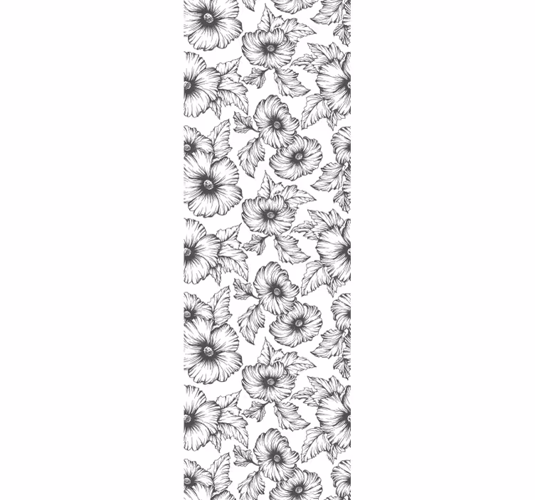 Papel pintado de flores Malva - TenVinilo