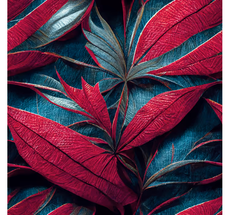 Papel de pared para salón hojas tropicales colmadas - TenVinilo