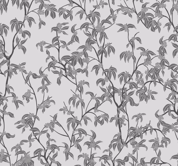 Papel tapiz para cabecera árboles minimalistas - TenVinilo