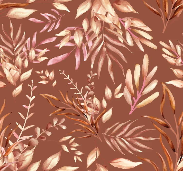 Papel tapiz terracotta plantas tropicales - TenVinilo