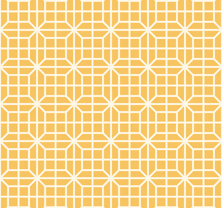 Papel tapiz amarillo patrón geométrico - TenVinilo