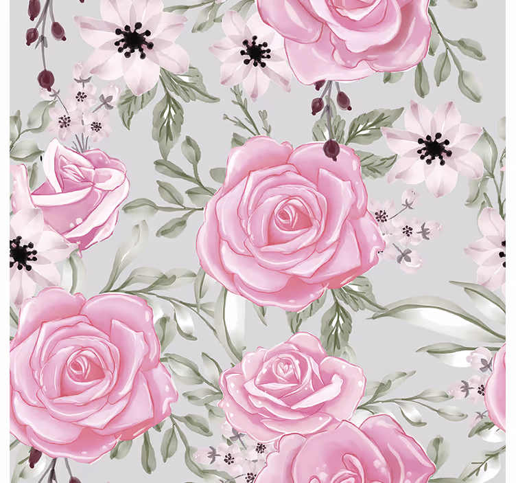 Papel tapiz flores elegancia floral en flor - TenVinilo