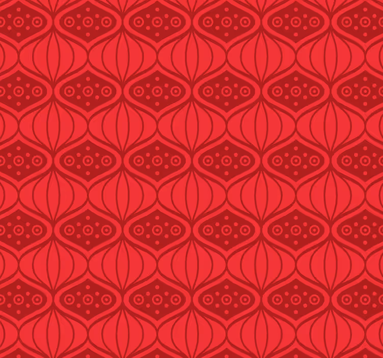Papel tapiz rojo esencia de azulejo adornado - TenVinilo