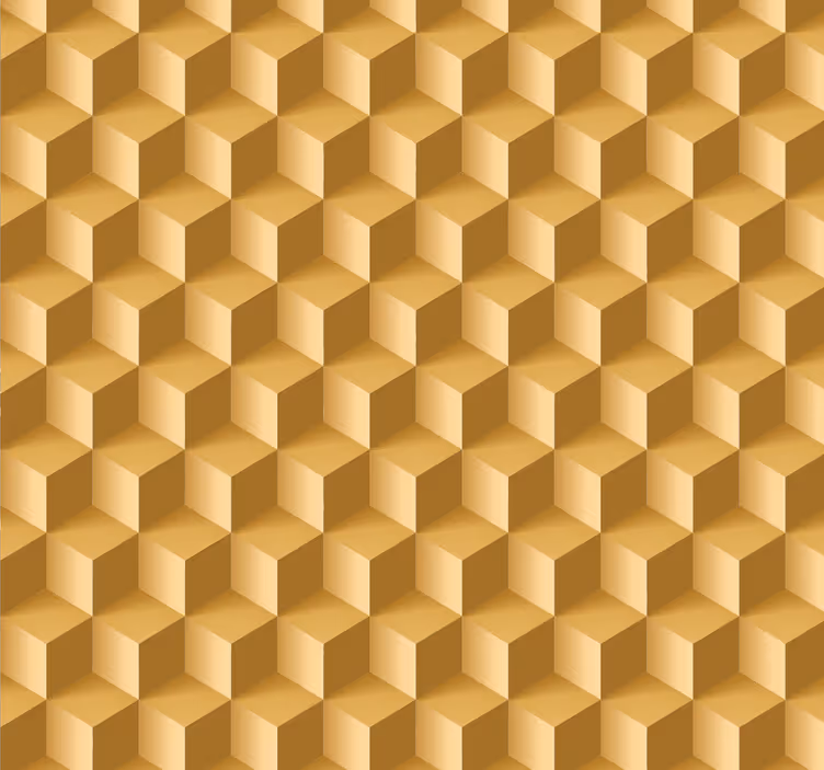 Papel decorativo 3D textura cúbica beige - TenVinilo