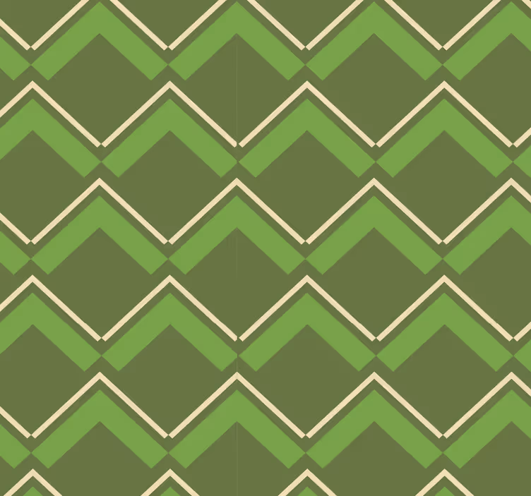 Papel pintado verde patrón de rombos - TenVinilo