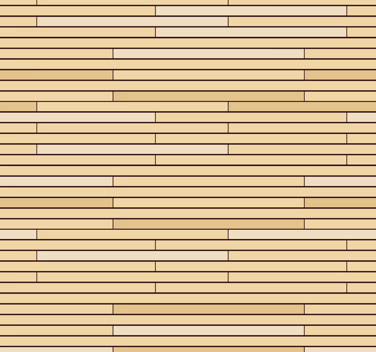 Papel pintado baño listones madera beige - TenVinilo