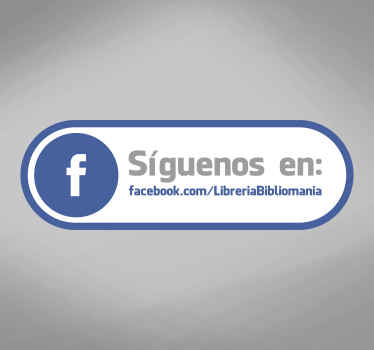 Adhesivo etiqueta tienda Facebook