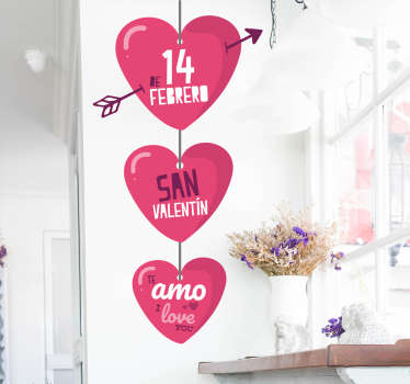Decoración San Valentín corazones