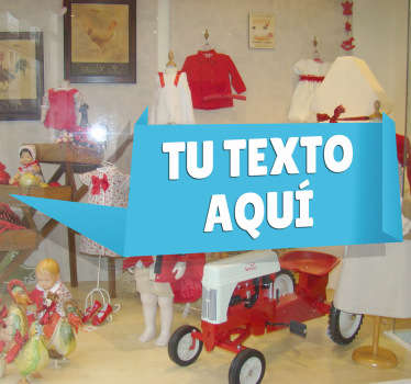 Pegatinas personalizables reclamo tienda