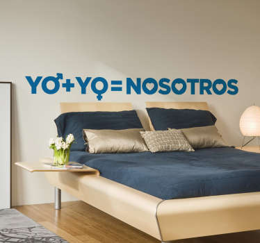 Vinilo cabecero cama nosotros