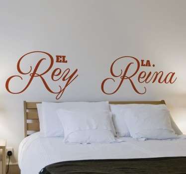 Vinilo cabecero cama rey y reina