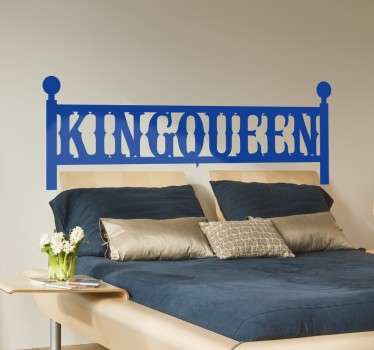 Vinilo decorativo cama King Queen