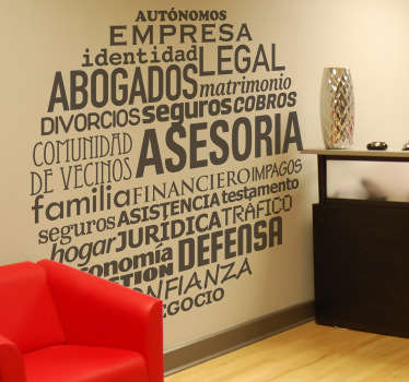 Vinilo decorativo círculo conceptos bufet