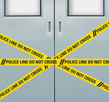 Vinilo decorativo linea policía