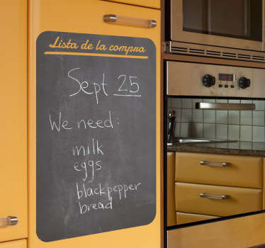Vinilo decorativo pizarra lista de la compra