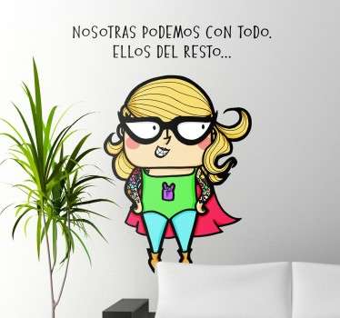Vinilo decorativo superheroína
