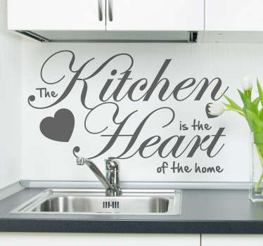 Vinilo decorativo the heart of the home