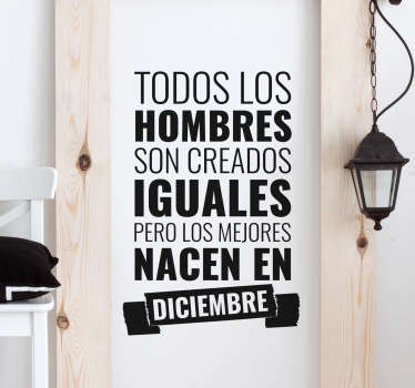 Vinilo los mejores son mes personalizable