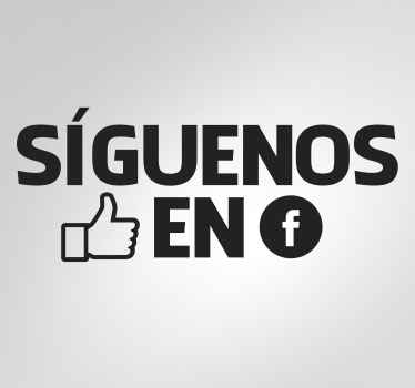 Vinilo negocios síguenos facebook
