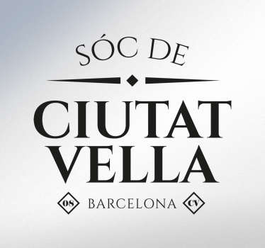 Vinilos Barcelona barrio personalizable