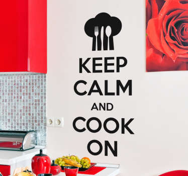 Vinilos para cocinas keep calm cook on