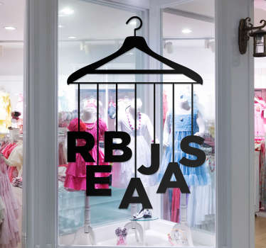 Vinilos para rebajas percha colgador