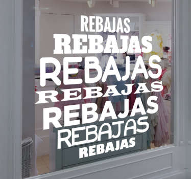 Vinilos rebajas para escaparates tienda