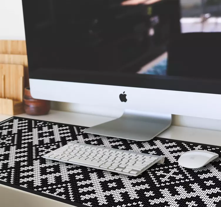 Mouse pad textura patrón de tejido geométrico - TenVinilo