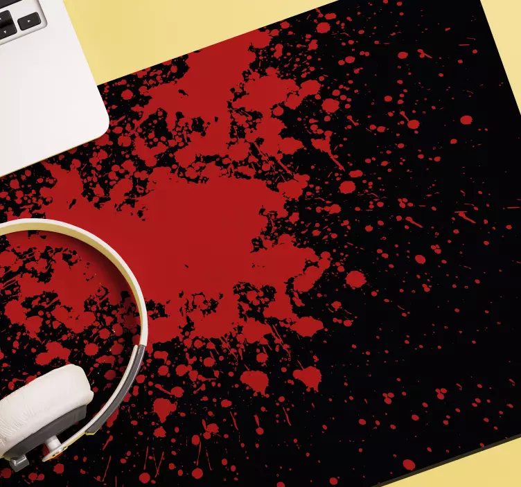 Alfombrilla de ratón gaming efecto sangre - TenVinilo