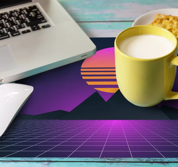 Alfombrilla ratón sol vintage morado - TenVinilo