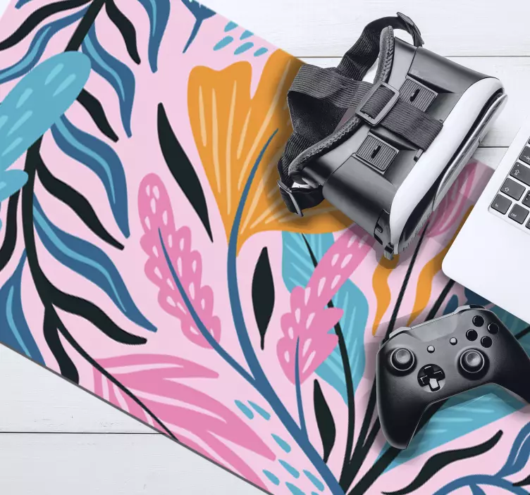 Alfombrilla XXL texturas patrón de flores - TenVinilo