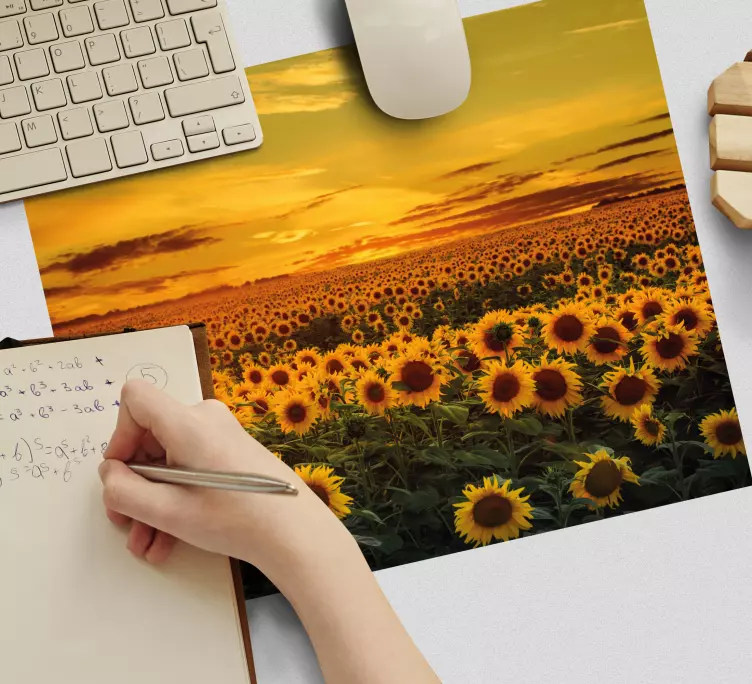 Alfombrilla raton original Campo de girasoles - TenVinilo