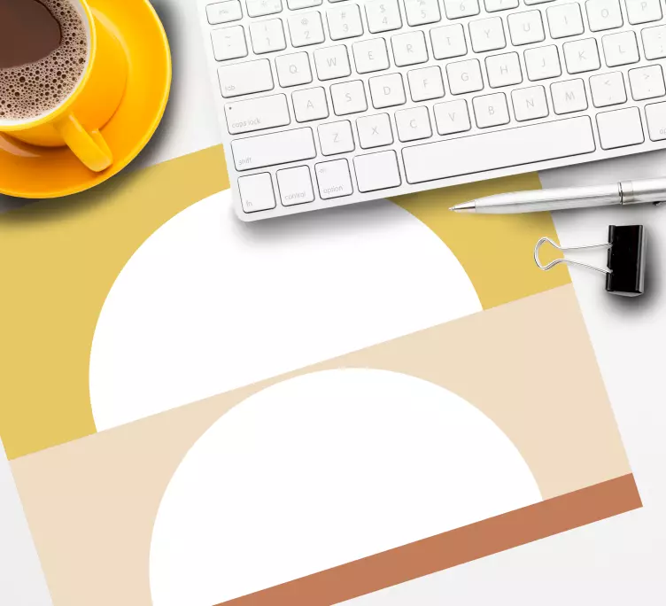 Alfombrilla ratón original Dos semicírculos de arte geométrico - TenVinilo