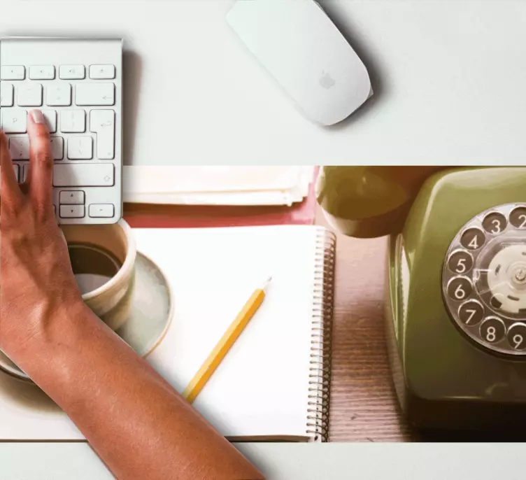 Alfombrilla ratón original Teléfono antiguo y libro - TenVinilo