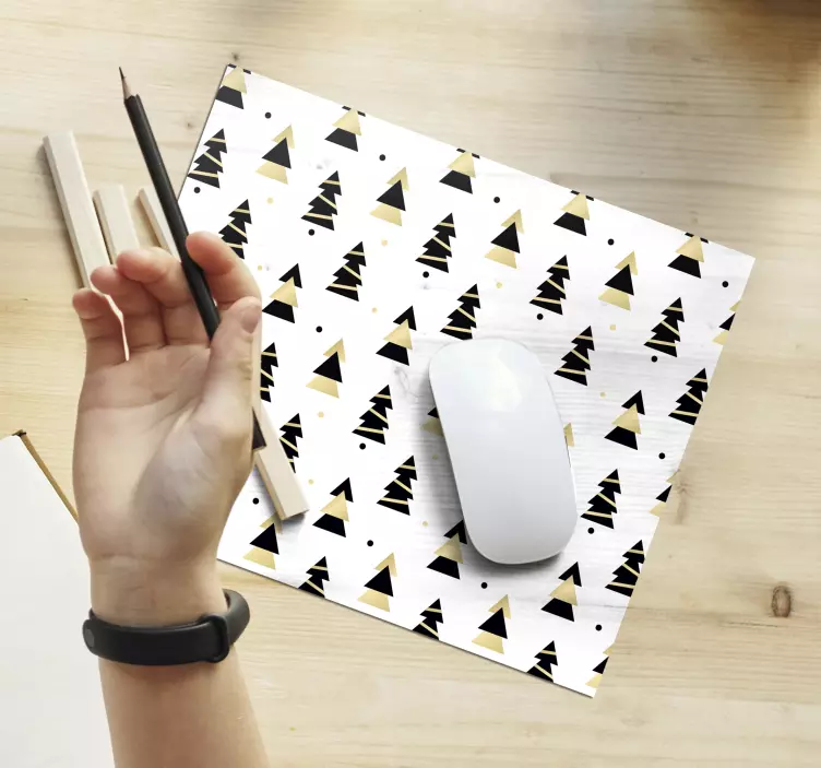 Mouse pad navidad árboles navideños estilizados - TenVinilo