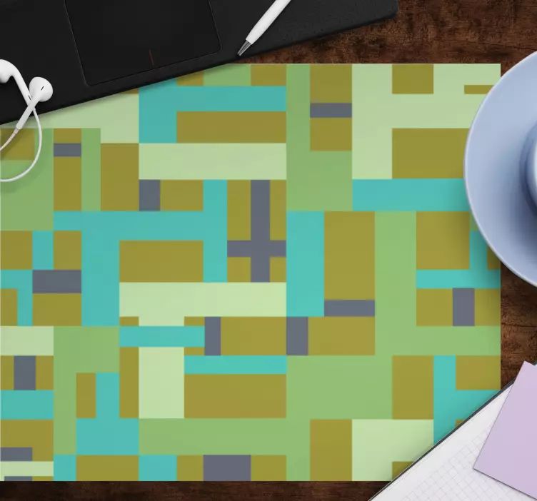 Mouse pad textura bloques de colores abstractos - TenVinilo