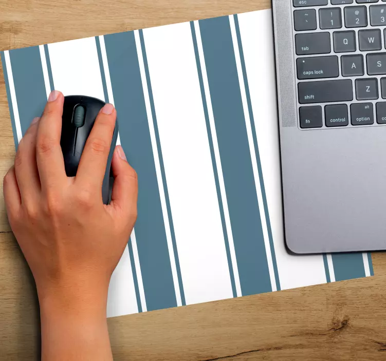 Mouse pad textura motivo de rayas azules y blancas - TenVinilo