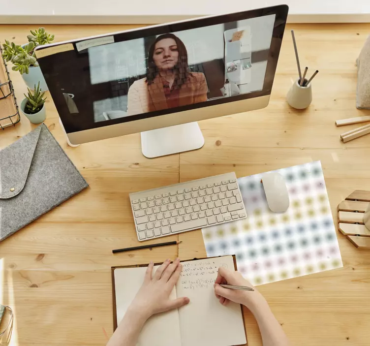 Mouse pad textura puntos geométricos de colores - TenVinilo