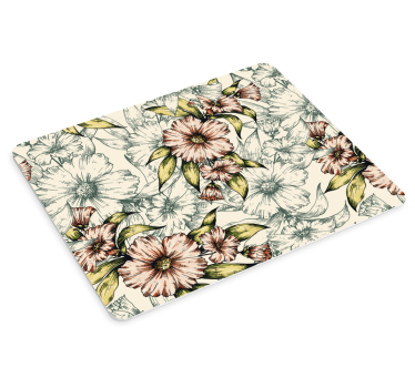 Alfombrilla ratón de flores vintage - TenVinilo
