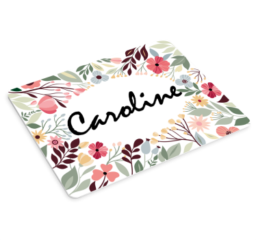 Alfombrilla ratón con nombre de flores - TenVinilo