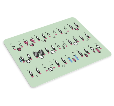 Mouse pad original caras con expresiones - TenVinilo