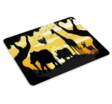 Mouse pad original silueta de sabana - TenVinilo