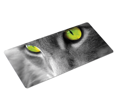 Alfombrilla ratón XXL  original ojo gato verde - TenVinilo