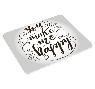 Mouse pad frases arte de mensajes alegres - TenVinilo